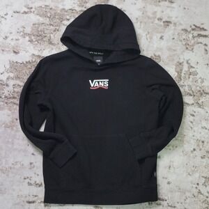 Vans Kids Hoodie Medium Black Off The Wall Logo Pullover Skate Youth